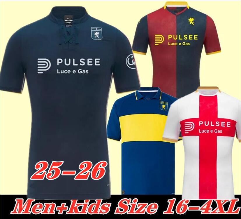 2025 2026 S-4XL Genoa BALOTELLI Soccer Jerseys PINAMONTI MESSIAS JR 2024 2025 VITINHA BADELJ CFC MAOVSKYI FRENDRUP THORSBY BOHINEN Football Shirts Men