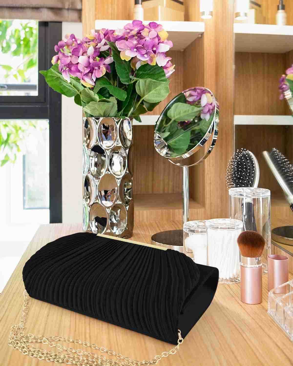 Clutch Purses for Women Evening Handbags for Formal Wedding Party Cocktail Prom Crossbody Shoulder Envelope BagW250908