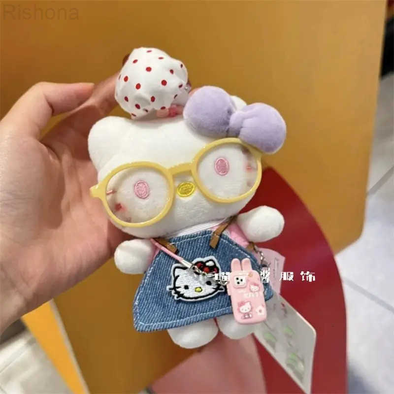 Sanrio Kawaii Hello Kitty Keychain Cute Chef Bag Pendant Keychain Plush Doll Backpack Hanging Decoration Girl Gift H251205