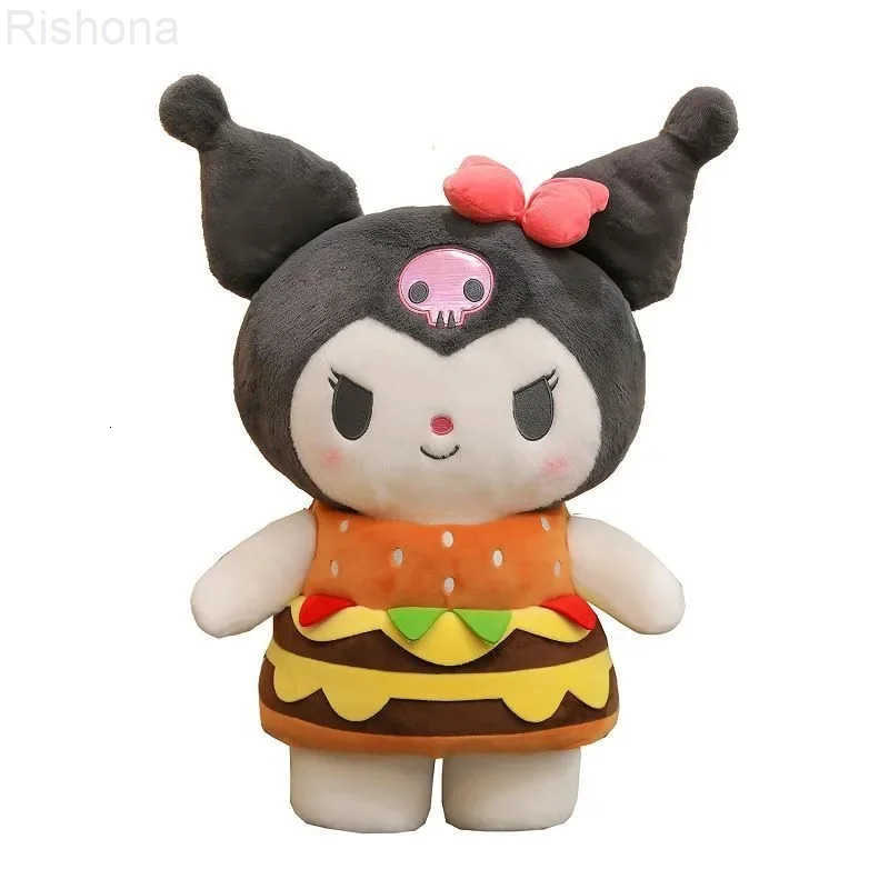 Sanrio Kawaii Kuromi My Melody Hamburg Big Plush Toys Dolls Pillow Anime Room Decoration Dolls Children Gifts H251120