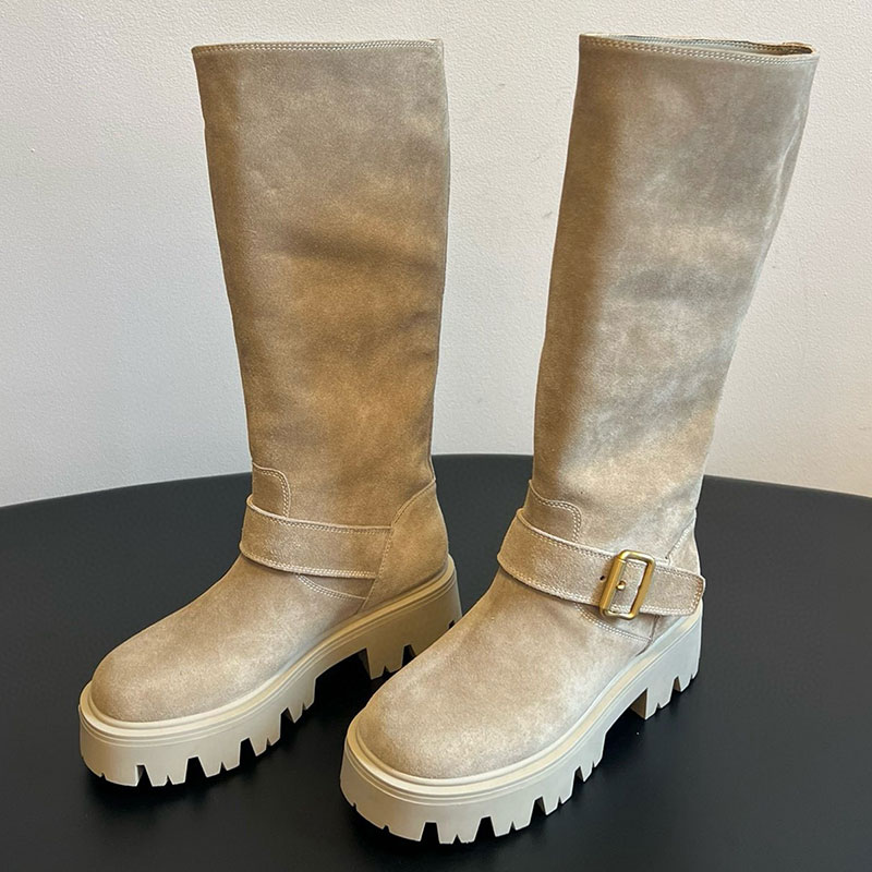 Suede booties designer boots womens triangular chelsea knight boots high quality cowhide frosted fabric soft comfortable leather lining boots retro brand boots