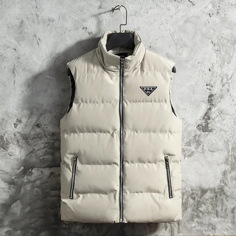 Designer Puffer Cotton Vest Jacket Brands Men's Zipper Vest Coats Fashion Casual Plus Size Men Winter Coat Sleeveless Vest Casual Men Down Cotton Warm Thicker Vest