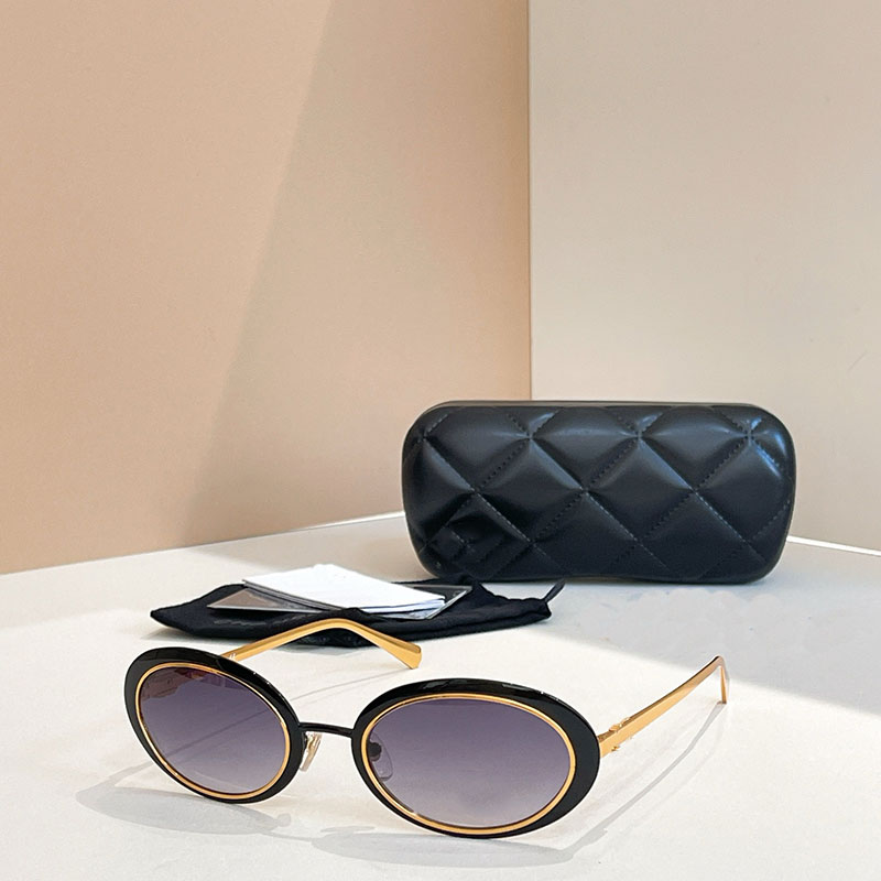 High-end women small round frame personalized and elegant sunglasses 9578 travel and driving UV protection sunglasses