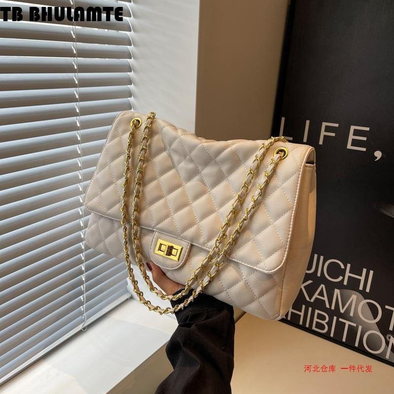 Luxury Bag TB BHULAMTE Designer Bag Fashion Solid Color Versatile Women's Bag 2025 New Trend Large Capacity Quilted Chain Bag Stylish Single Shou