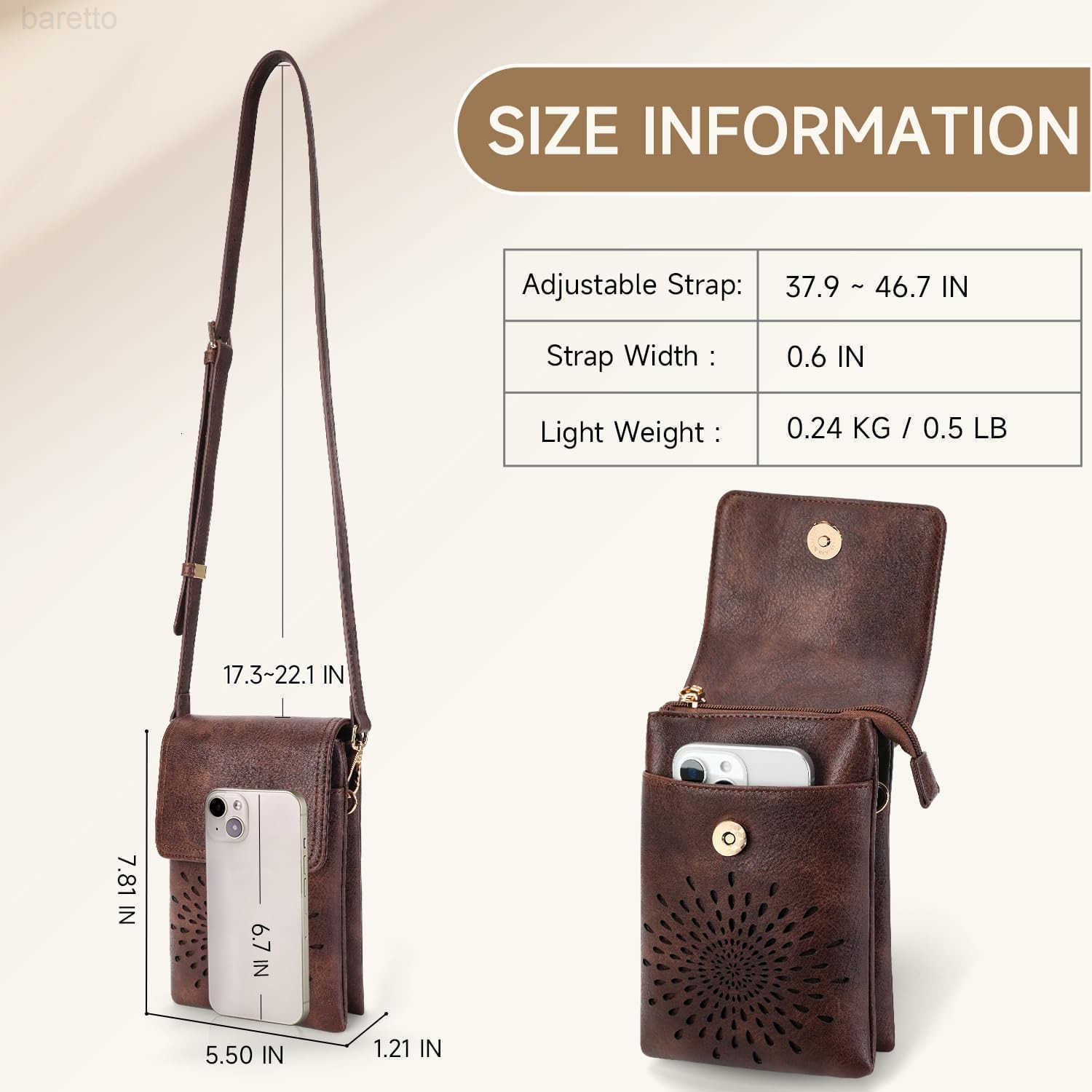Small Crossbody Bags for Women Trendy Leather Crossbody Phone Purses Handbags with Adjustable Strap Z250910
