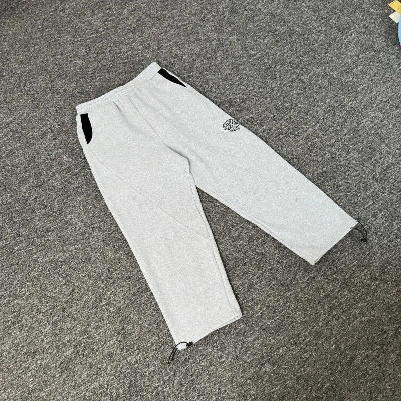 Men's Pants 2025 Patchwork Mertra Embroidery Sweatpants Men Women High Quality Fleece Trousers Jogger Drawstring Casual