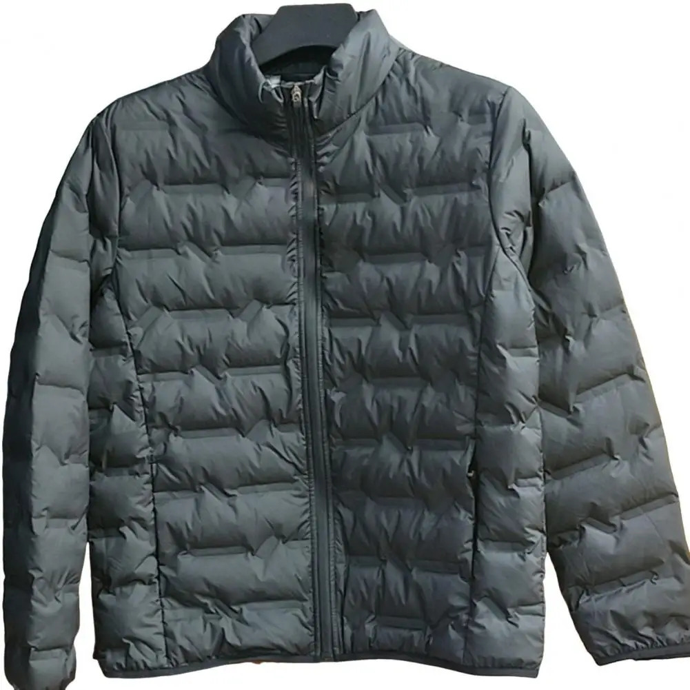 Men Down Jacket Stand Collar Graphene Lining Thermal Insulation Coat White Duck Winter Cotton Quilted 250908