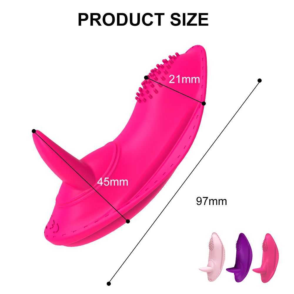 Wearable Vibrating Panty Vibrator Tongue Licking Clitoral G Spot Stimulator Remote Control Vagina Egg Anal Sex Toys for Women 18XJ250908
