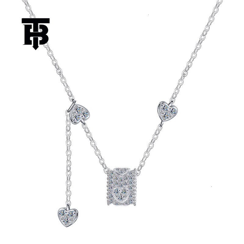 TB BHULAMTE Designer Luxury Niche Light Luxury High-end Pure Silver Necklace Versatile Clavicle Chain Non-fading Fashion Jewelry