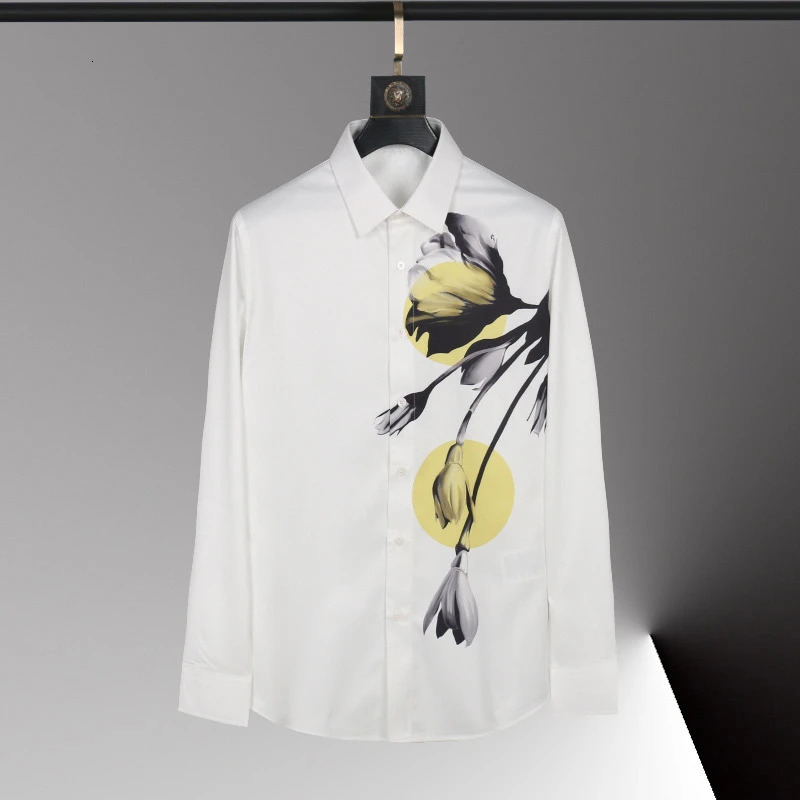 Mens Shirt 3D Printed Pattern Mens Shirt Long Sleeve Lapel Fashion Casual Top Hawaiian Shirt Vacation Large Size 5XL 250908