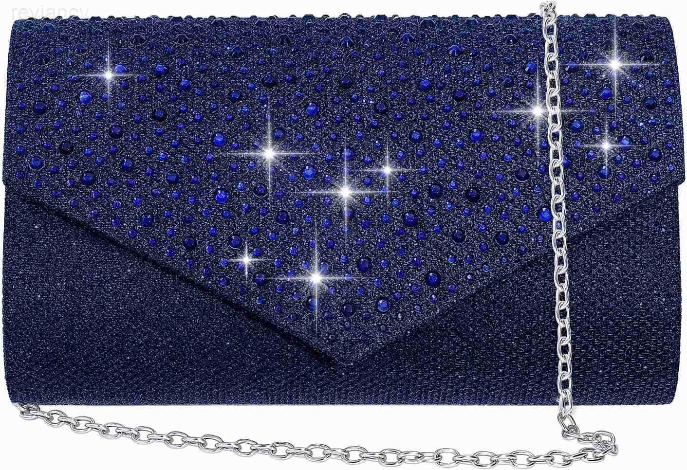 Women Evening Bag Clutch Rhinestone Envelope Party Handbag Bridal Prom PurseW250908