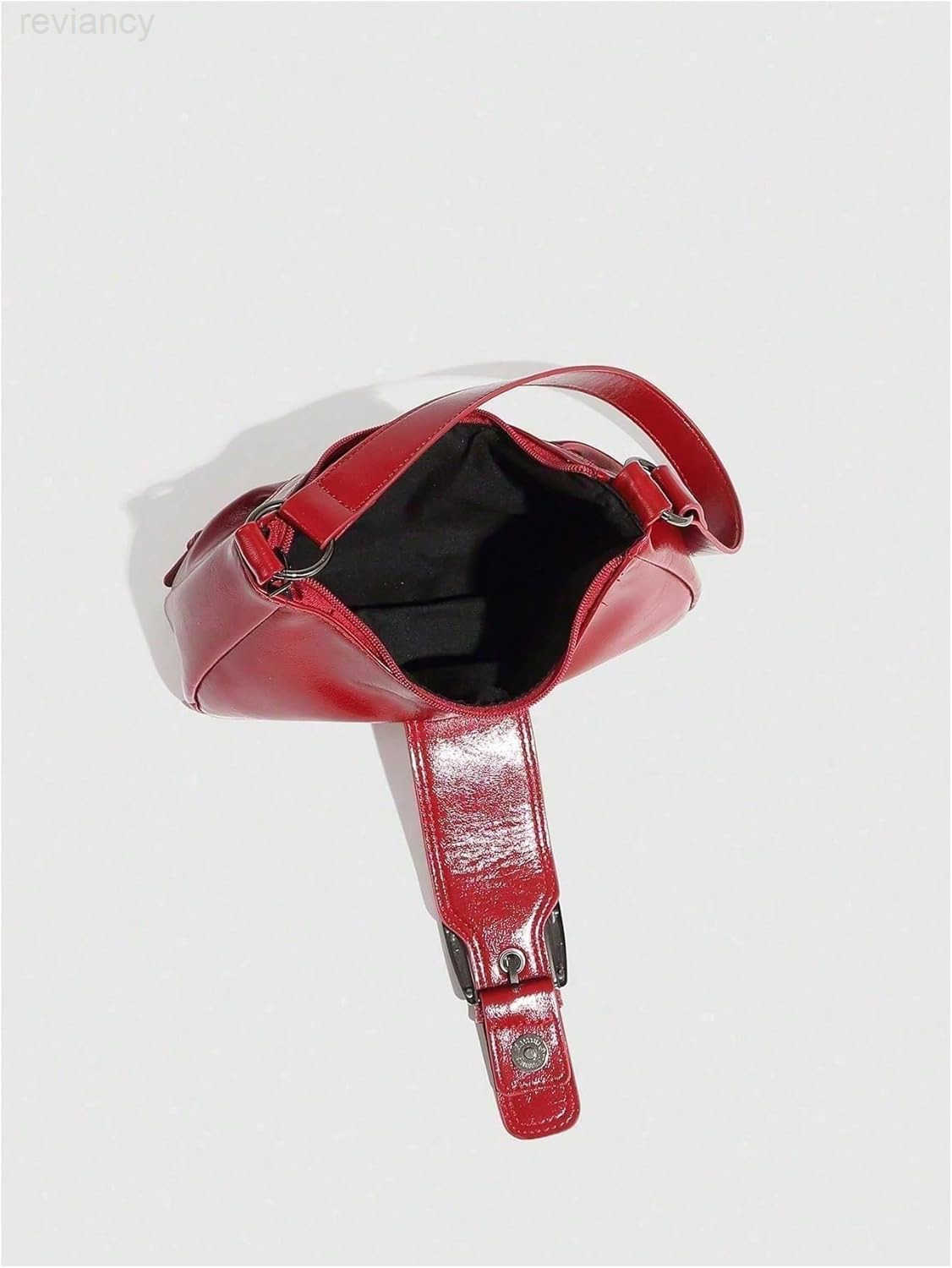 Womens Vintage Shoulder Bag Y2K Punk PU Leather Handbag CluTCh PurseW250908