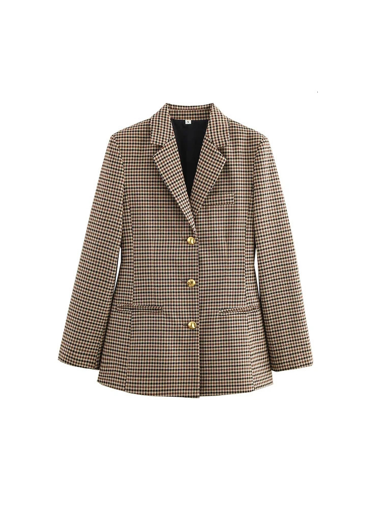 Women Summer Slim Blazers Suit Coats Casual Plaid Belt Single Breasted Female Elegant Street Blazer Outerwear Clothing 250908