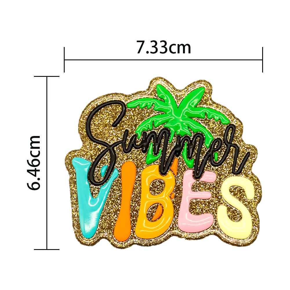 17pcs Bling Bow Charms For Beach Bag Accessories Slippers Handbag Decoration Palm Tote 250908
