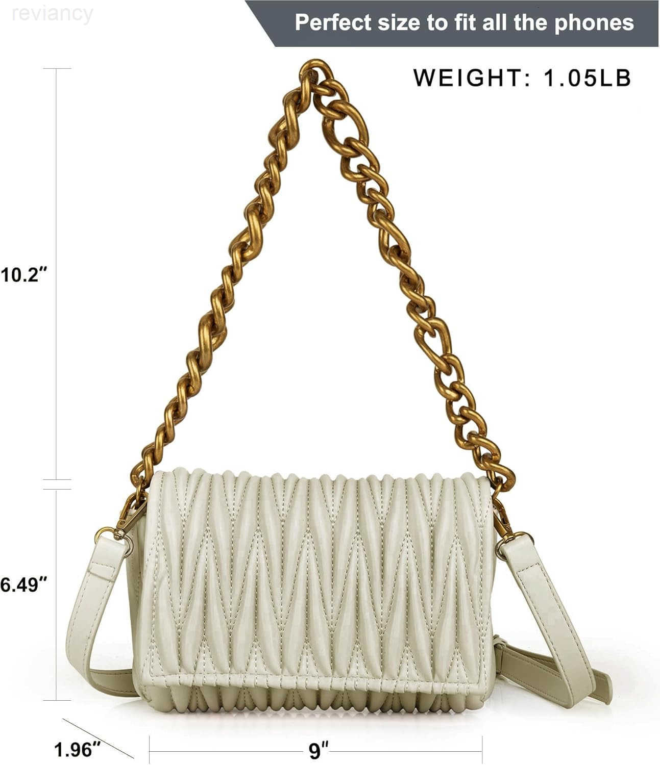 West Quilted Small Shoulder Bag for Women Y2K Trendy Cute Clutch Underarm Purse with 2 Removable StrapsW250908