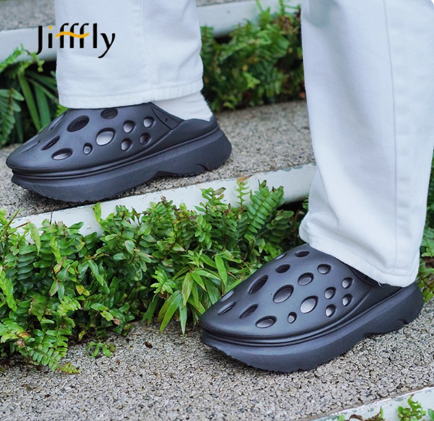 Jiffffly 2025 Summer One-word Slippers For Men Outdoor Wear Madam Cushioned Designer Feel Non-slip Casual Sandals Famous Designer Beach Sandals Large 