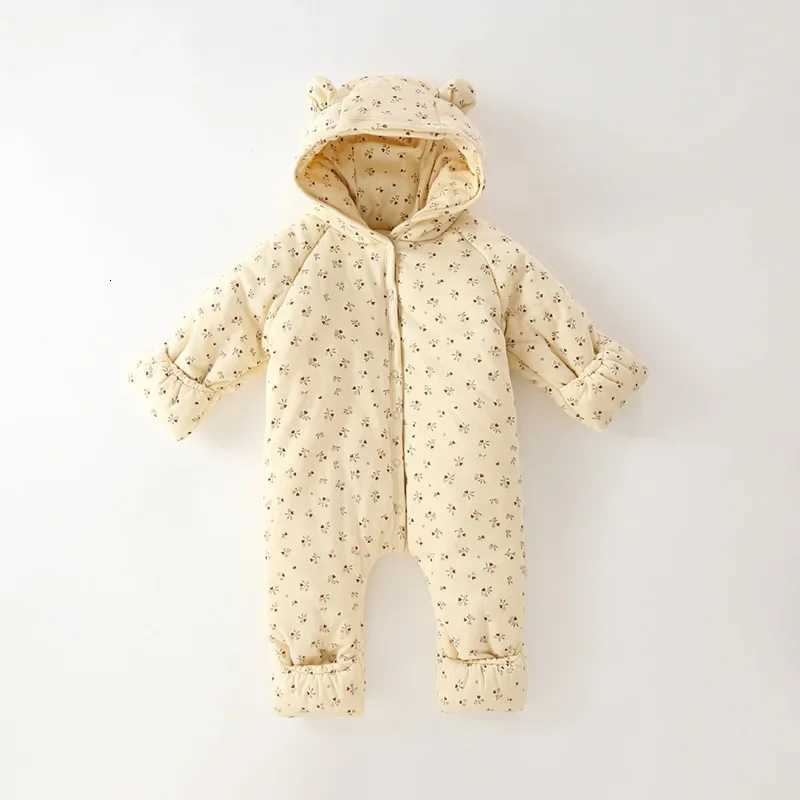 Infant and Toddler Cotton Clothing Winter Jumpsuit Newborn Threelayer Thickened Cotton Jacket Baby Warmth Go Out ClothesXJ250908