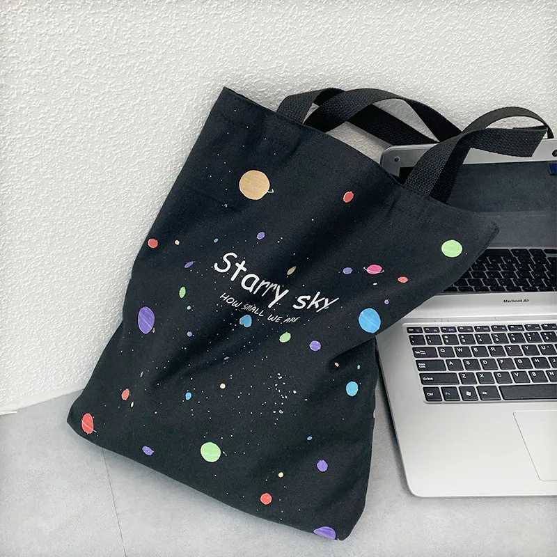 Fashionable Letters Canvas Tote Bag Female Stylish Handbag Shoulder Bag with Zipper Opening Large Capacity Student School Bags R250908