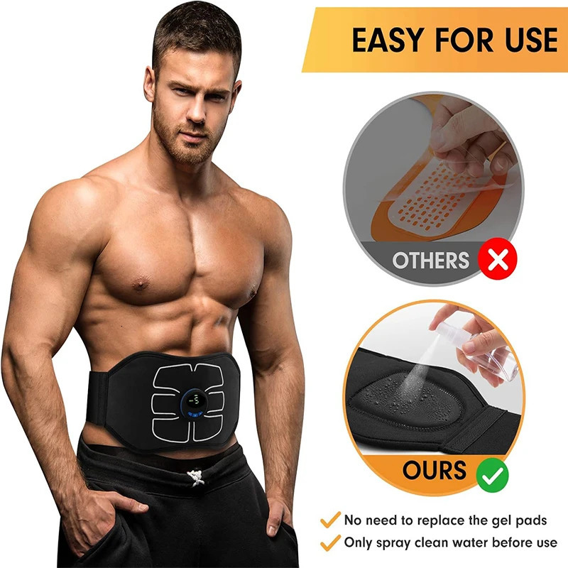 ABS Stimulator Machine Abdominal Toning Belt Workout Portable Ab Home Office Fitness Equipment For Abdomen 250908