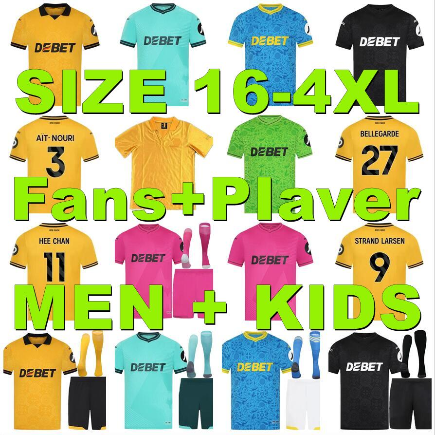 Wolverhamptones Wolf jersey 25 26 wolverhamptons WoLvEs soccer jerseys NETO HEE CHAN CUNHA KALAJDZIC JOSE SA S.BUENO GOMES DAWSON SARABIA Men Kid Kit football shirts
