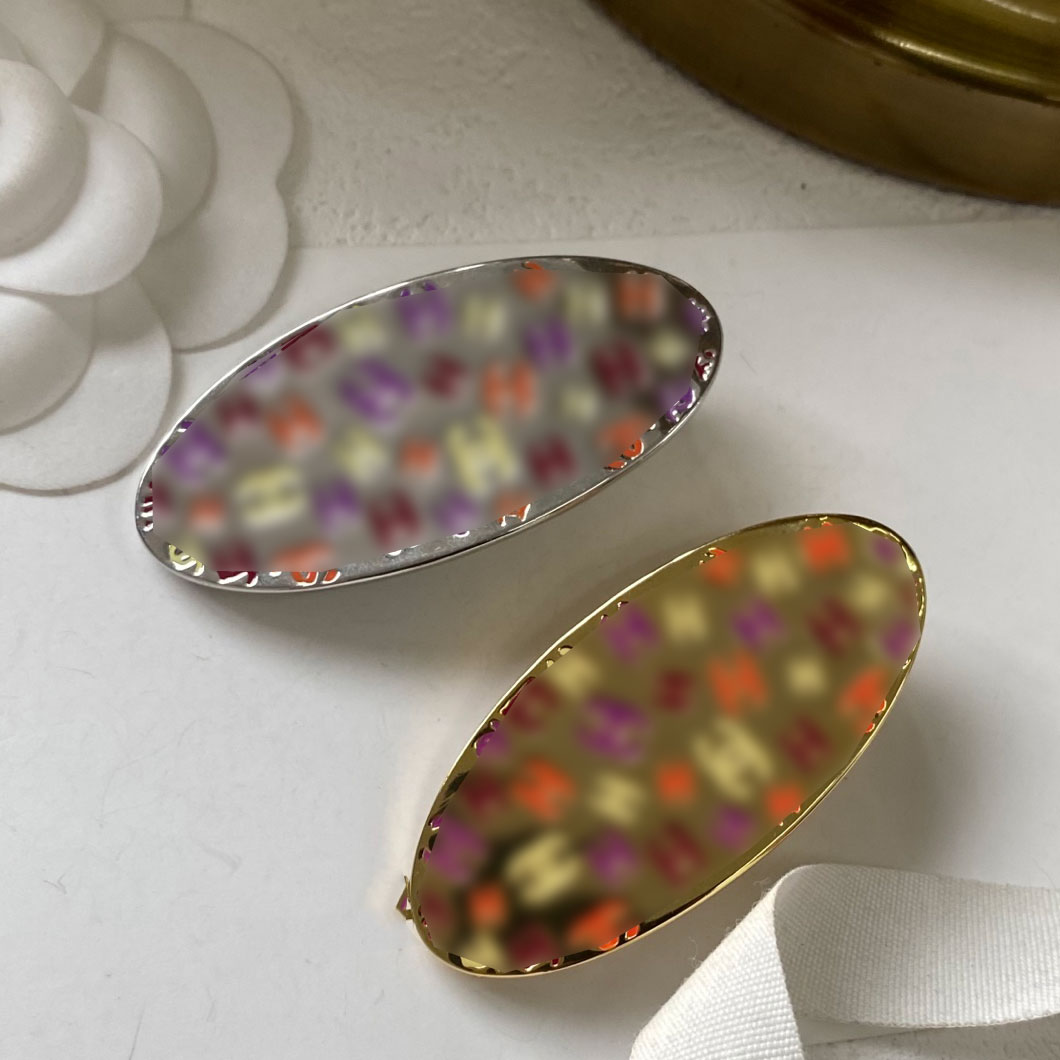 C Designer Luxury Hair Clips hairpin hairgrip hairslide accessory Titanium steel Golden Silver Square High quality With Stamp for Wholesale HC26