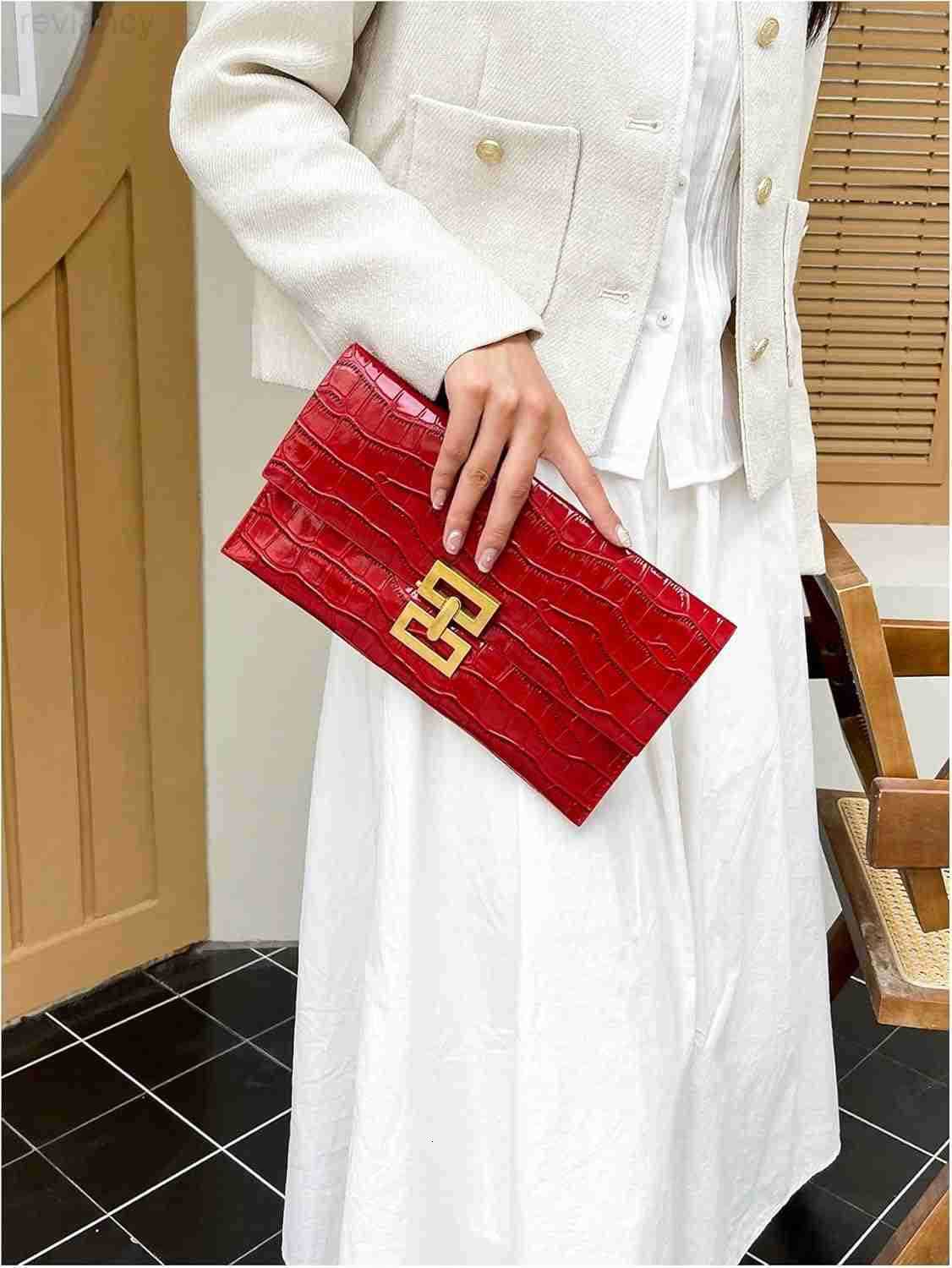 Womens Clutch Evening Bags Trendy Envelope Handbags Metallic PursesW250908