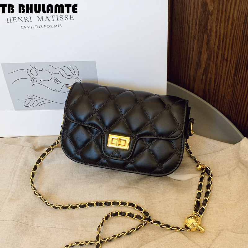 TB BHULAMTE Designer Bag Quilted Embroidery Underarm Bag For Women 2025 New Versatile Single Shoulder Crossbody Bag Luxury Bag Niche Chain Small Square Bag