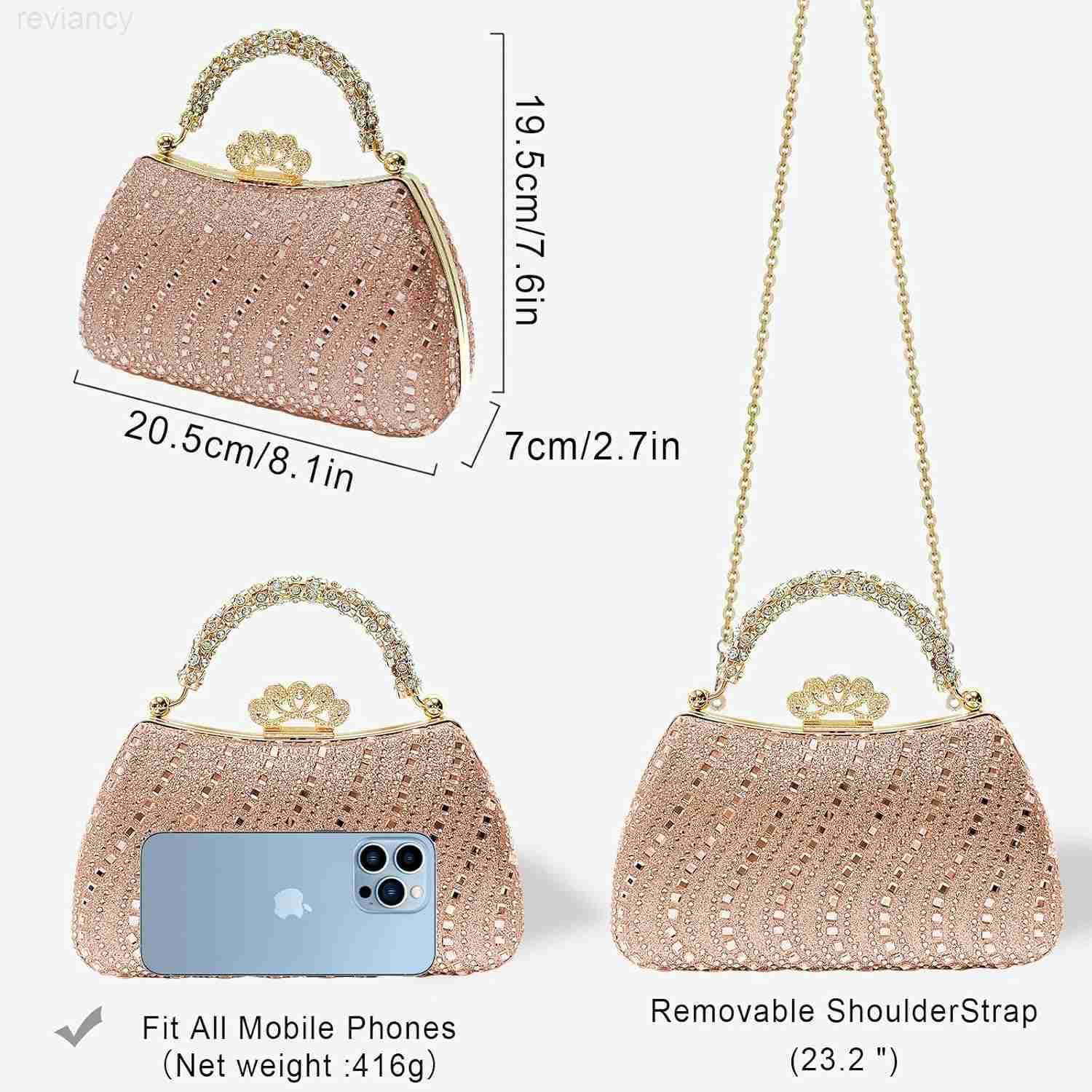 Clutch Purses for Women Rhinestone Formal Evening Bag Sparkly Diamond Handbag for Cocktail Prom Party WeddingW250908