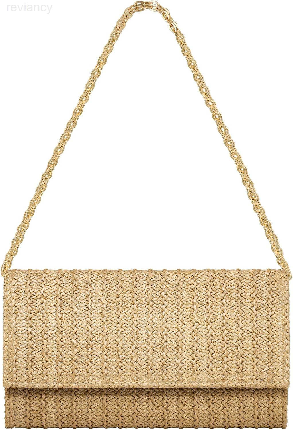 Clutch Purse Shoulder Crossbody Bag Envelope Purse Raffia Handbag for Summer Beach Travel TrendyW250908