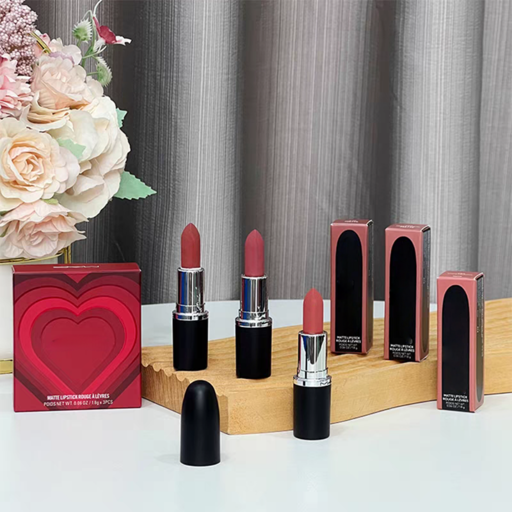 Brand Lipstick set 3pcs/set Matte Lip tube classic lips Lip cosmetics