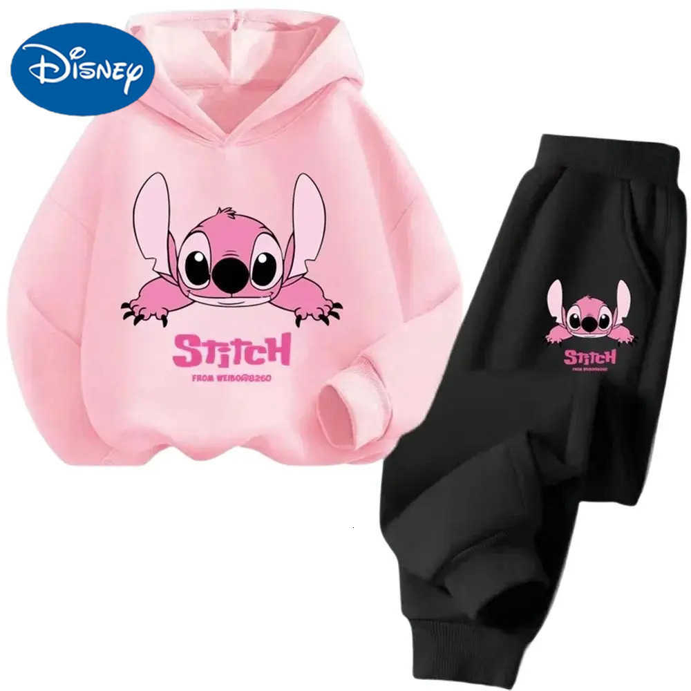 Disney Children Hoodies Stitch Kawaii Fashion Pullover Sweatshirt Anime Trucksuit Manga Cartoons Girls Boy Kids Autumn Casual Clothes H2509081