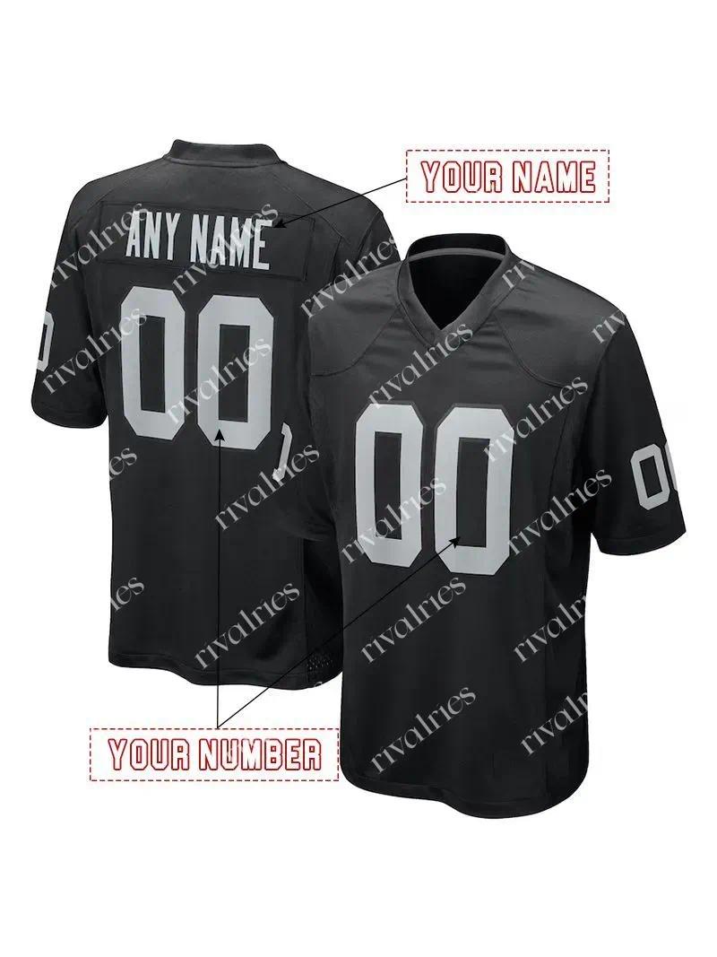 Personalized Custom Football Jersey Asthon Jeanty Brock Bowers Maxx Crosby Carter Bradley Jackson Custom Embroidered Letter Number