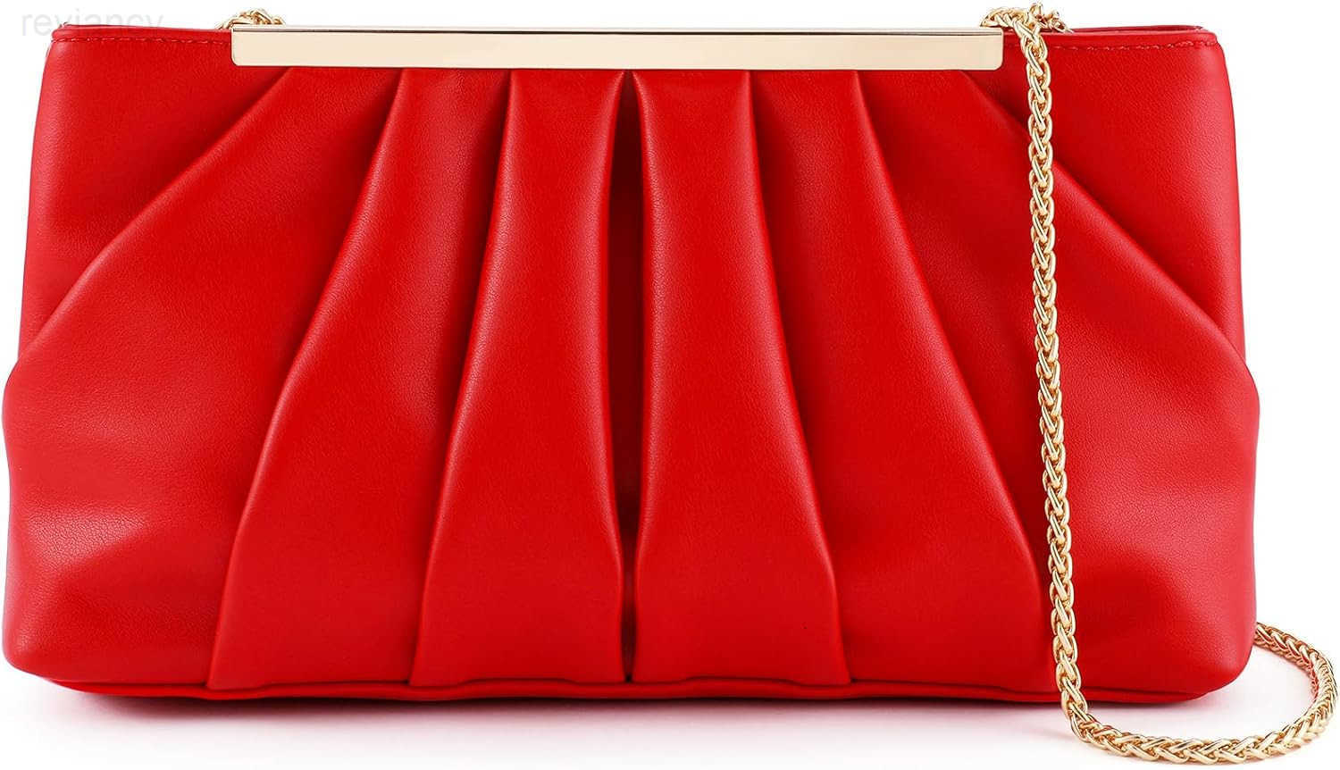 Clutch Purse Dressy Pleated Formal Evening Bag Simple Classy Handbag for WomenW250908