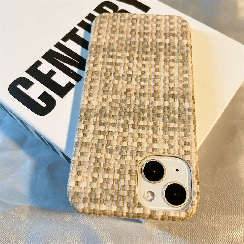 DHgargets Autumn and Winter Chanel Style Woven Pattern Compatible with iPhone 15 Pro Max Apple 16 Case New Model
