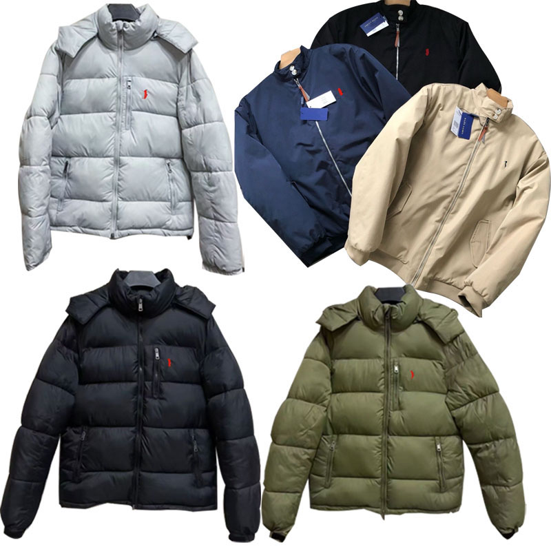 Men's Jacket Winter Puffer cottons Jacket Hooded Padded Jacket waterproof Windproof Warm Unisex Cotton Seed Down-Filled Puffy Coat Hood Men Embroidered horse