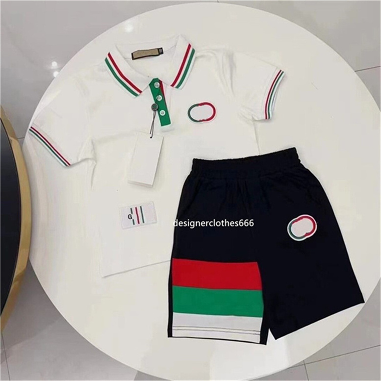 2025 New brand designer polo suit summer cotton high-quality kids shorts High-end children's sports suit Kids Clothing size 90cm-160cm a985