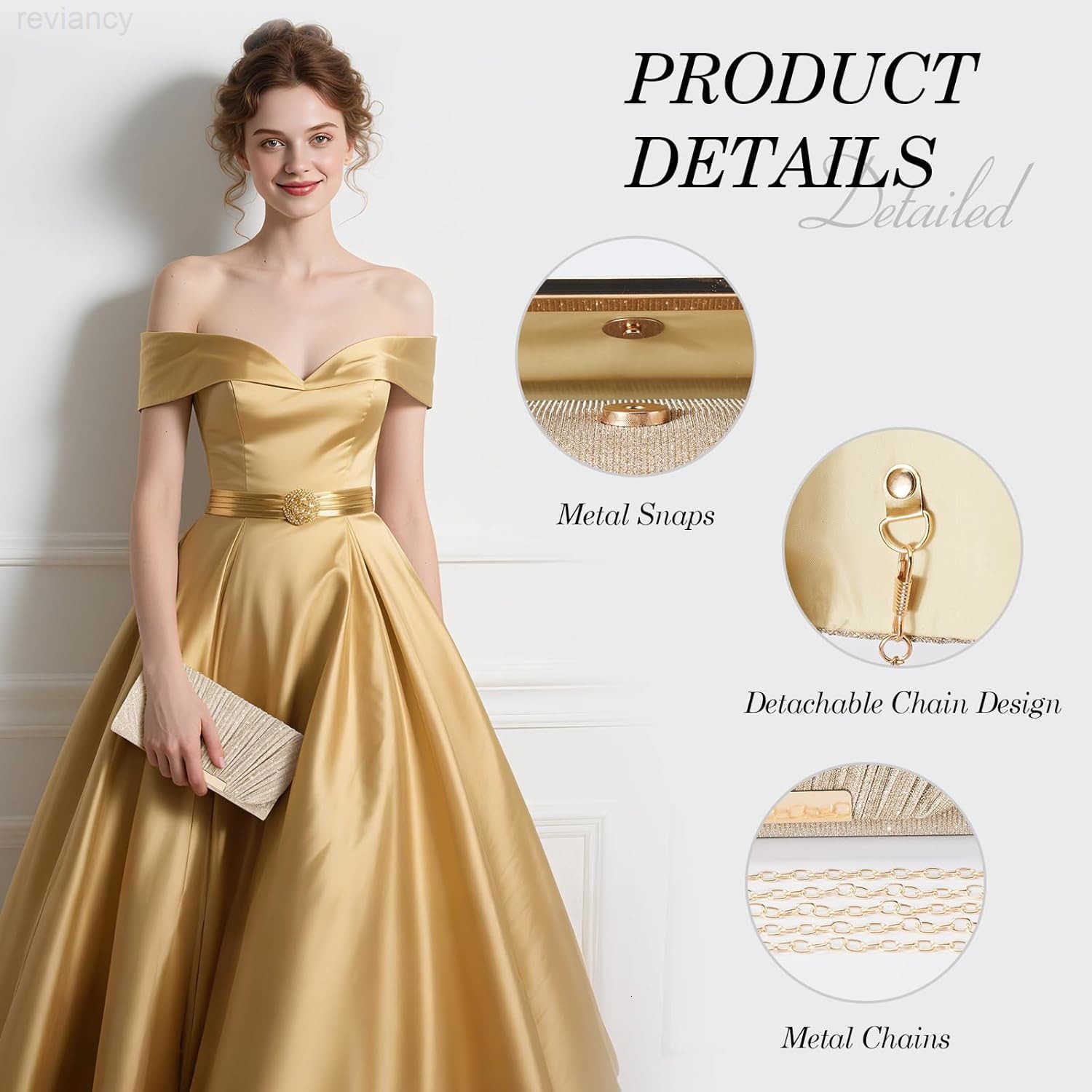 Clutch Purses for Women Evening Bag Lady Girl Crossbody Handbags for Prom Party Wedding EngagementW250908