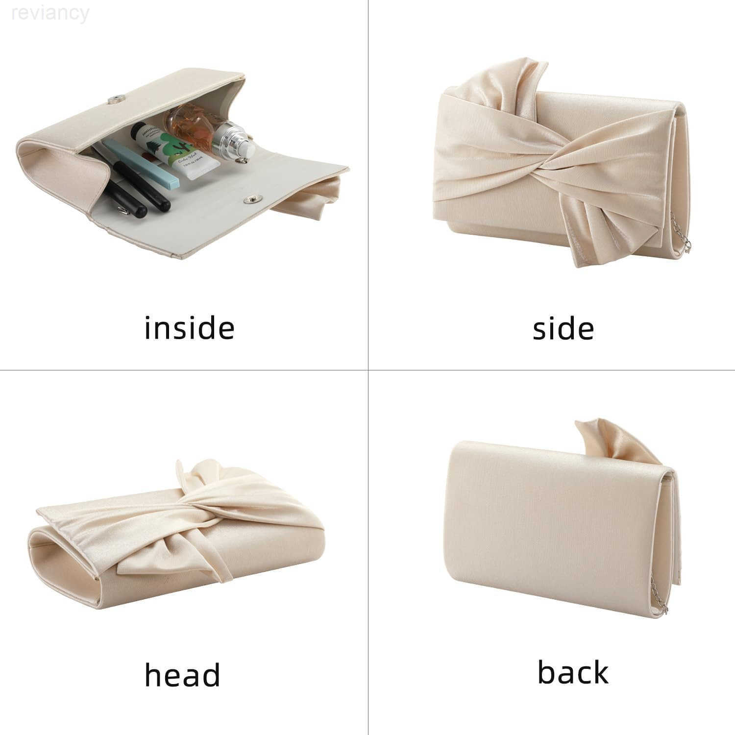 Satin Clutch purse evening bag for women party wedding handbagW250908
