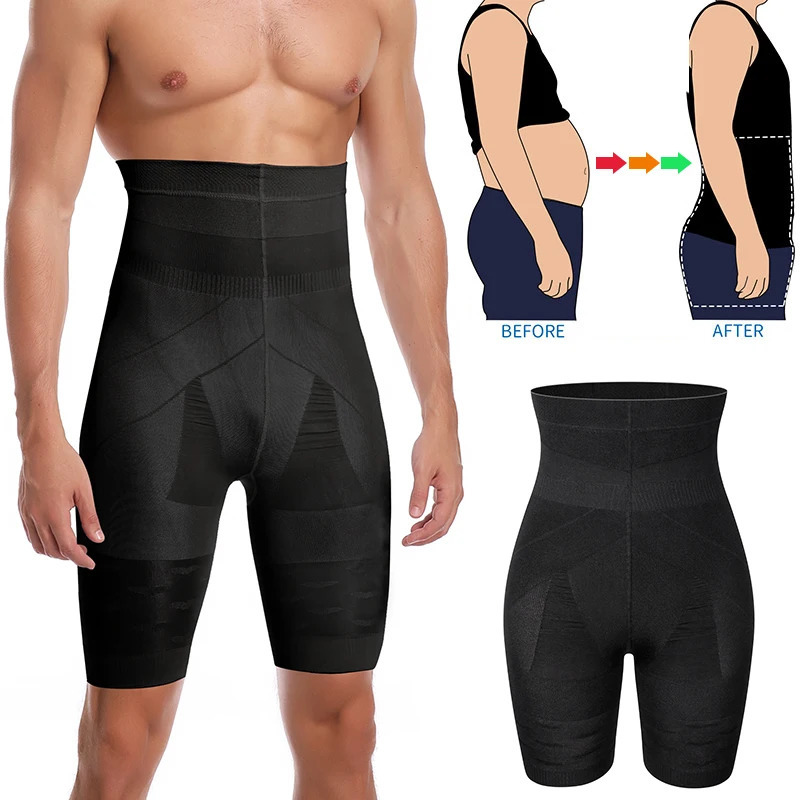 Men Tummy Control Shorts High Waist Slimming Shapewear Abdomen Belly Flat Body Shaper Leg Underwear Compression Briefs Boxer 3XL 250908