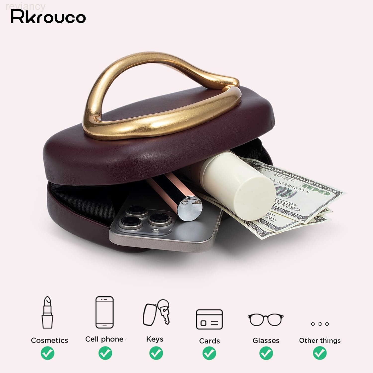 Leather Womens Evening Handbags Chocolates Clutch Purse Easy Match with Chain Crossbody Metal Decoration Shoulder BagW250908