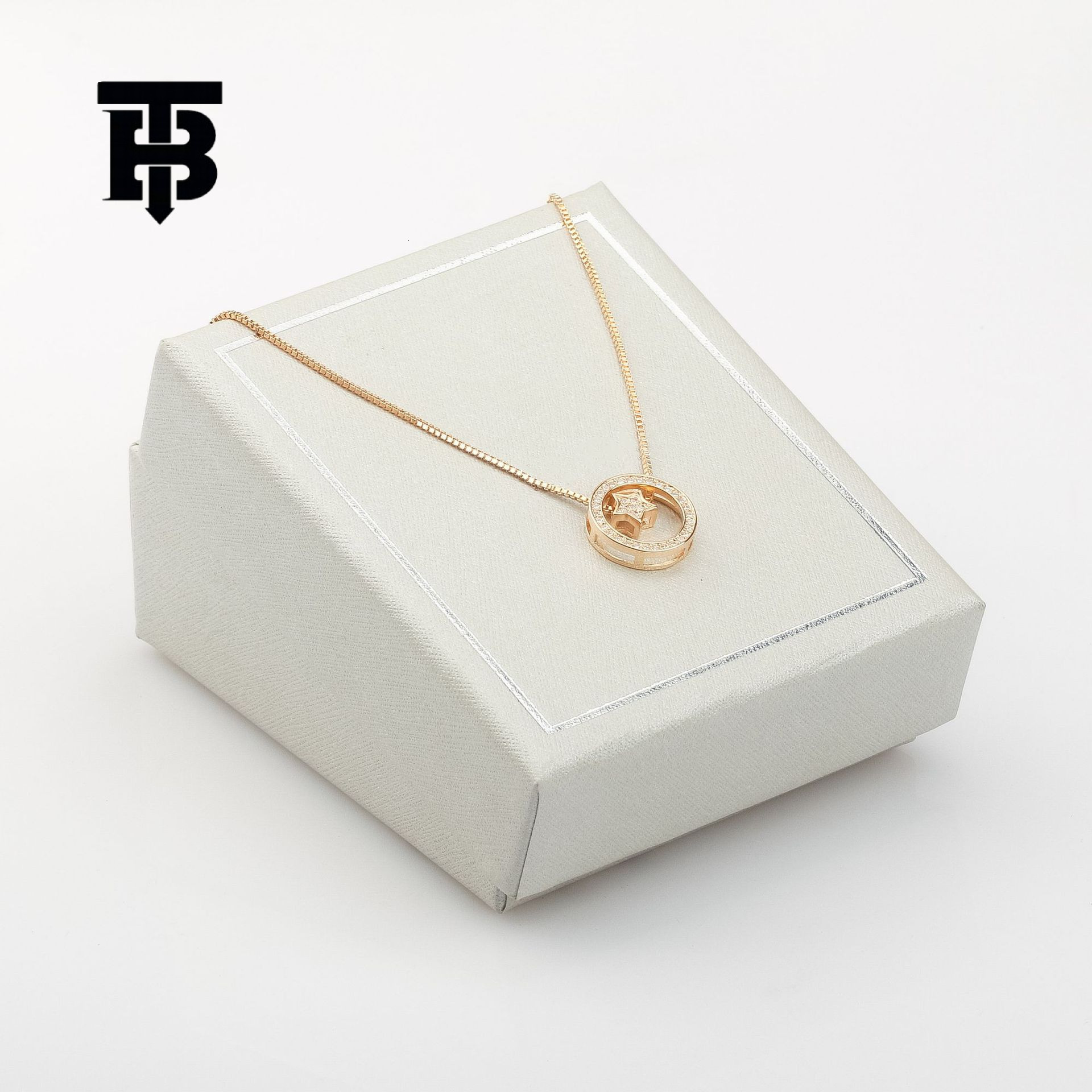 TB BHULAMTE Exquisite Circular Necklace Designer Women's Korean Sweet And Slightly Luxury Diamond Pentagram Elegant And Fresh Accessories Neck Je