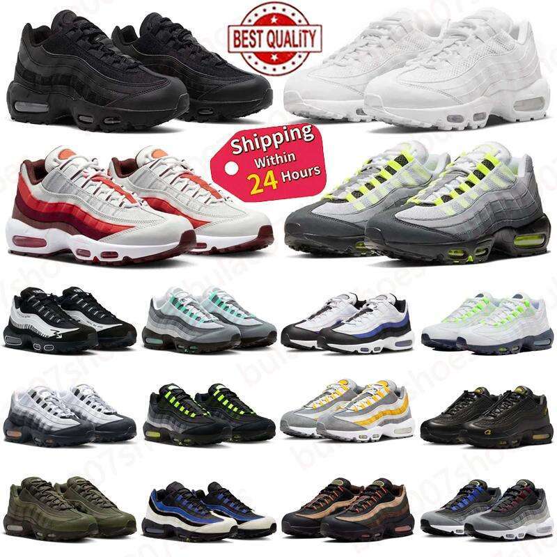 Designer Shoes 95 Running Shoes 95s Men Women Classic Triple Black White Neon Cool Grey Yellow Green Blue Sports Trainers Sneakers