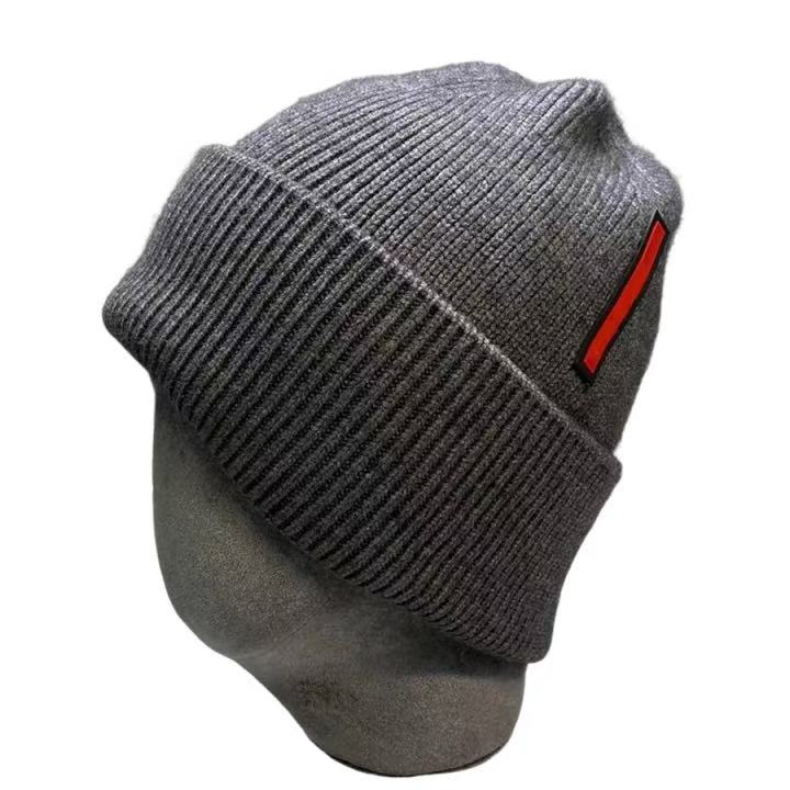 912Benji Hat Small Round Cap Classic Wool Hat Fashionable Warm Wool Hat Cashmere Knitted Hat Three-Dimensional Letter Embroidery Logo Style Women's Men's Autumn