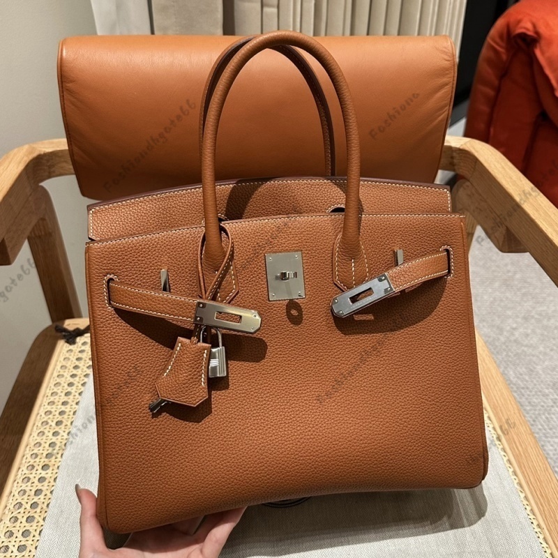 10a Designer Womens Brown Handbag 25cm 30cm 35cm Leather Handmade Lock Inner Zipper Pocket Fashion Shoulder Bag handmade bag Quality10a