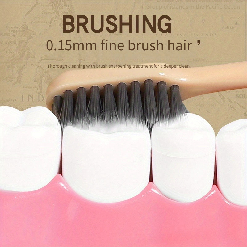 Light Luxury 6-piece Set Of Fine Thread Soft Fur Toothbrush Adult Household Suit Wide Head Travel High-grade Toothbursh Care 250711