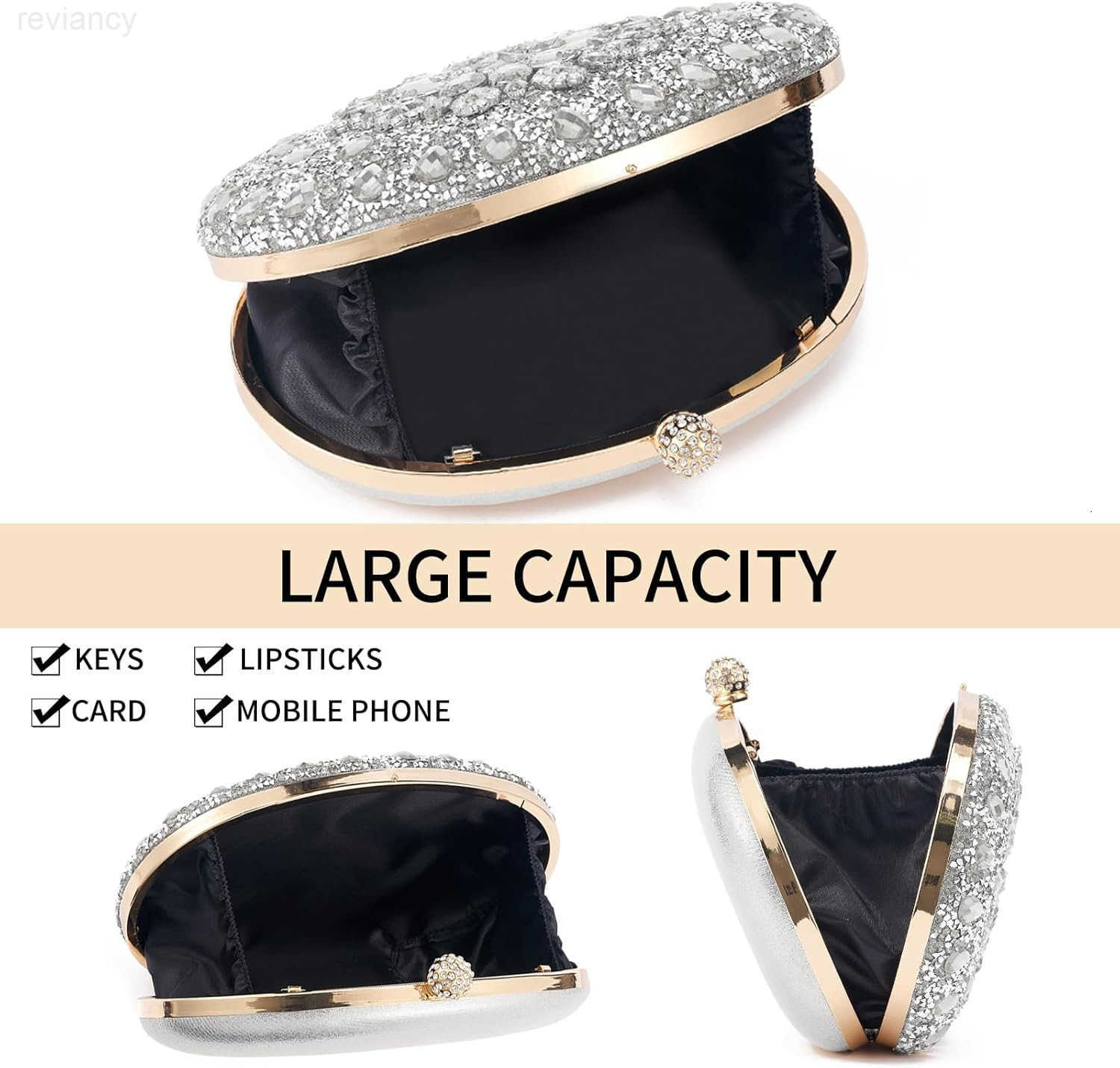 Womens Evening CluTCh Purses RhinESTone Bag Handbags For Weddings Formal Prom PartyW250908