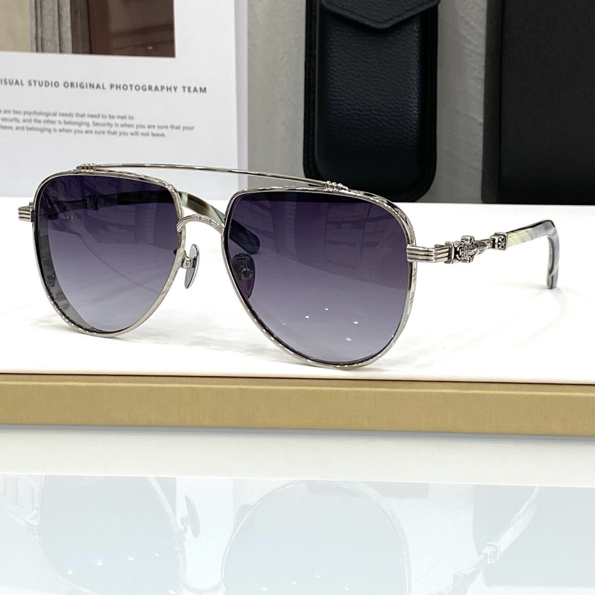 designer sunglasses luxury glasses for men women high punk style unisex fashion personality boutique goggle uv prote chrome hearts heartsglasse chromehearts NGB1