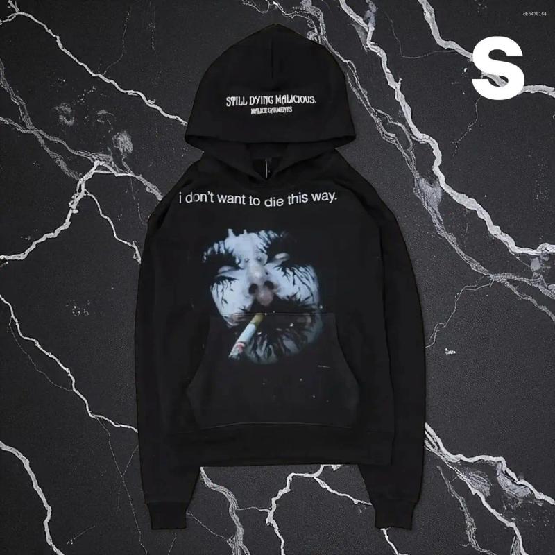 Men's Hoodies Vintage Glen Printing Hoody Women's Grunge Sweatshirt Casual Sports Stretwear Thick Cotton Hip Hop Clothing