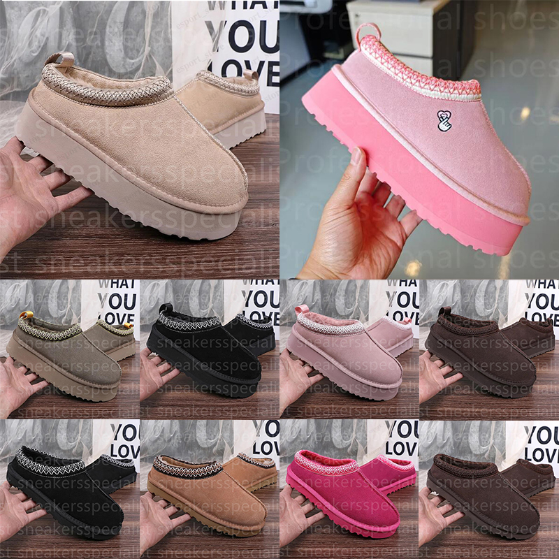 2025 Witha box Women Classical Ultra Mini Platform Boots Designer Snow Boot Tazz Slippers Tasman Fur Slides Suede Wool Slip-on Winter Warm Shoes Luxury Ankle Booties