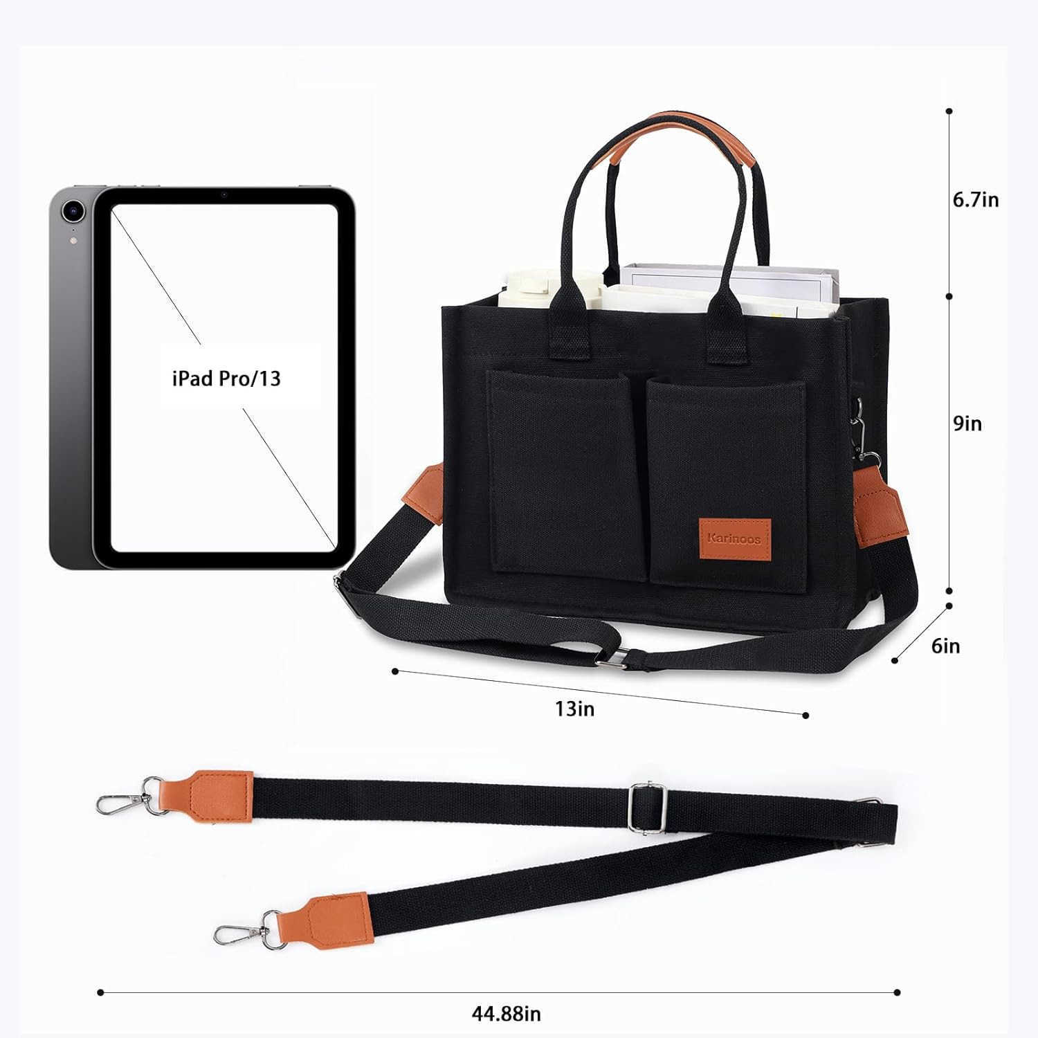 Tote Bag for Women with Zipper Large Work Crossbody Handbag Bible Laptop Bag Bookbag for Teacher Travel College Z250908